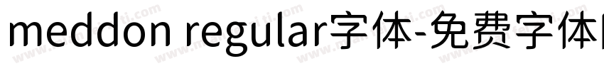 meddon regular字体字体转换